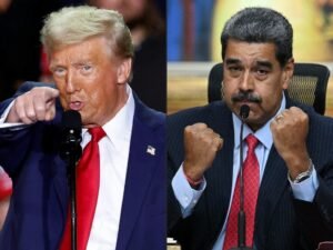 Donald Trump and Nicolás Maduro Photo: KAMIL KRZACZYNSKI/Federico PARRA / AFP